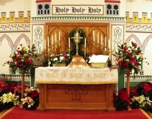 altar on christmas eve