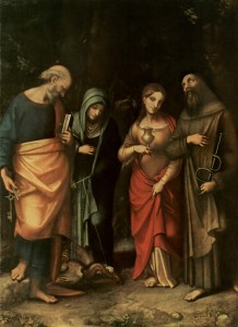 St Peter, St Martha, St Mary Magdalene, St Leonard (L–R)