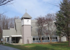 church with cross and weathercock