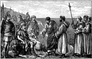 Augustine before Ethelbert and Bertha
