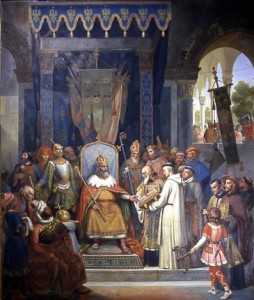 Charlemagne et Alcuin