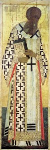 Gregory the Theologian (Gregory of Nazianzus), by Andrei Rublev (1360s–late 1420s). From Wikipedia.