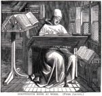 Scriptorium monk at work