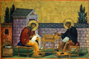 St John of Damascus with his foster brother St Kosmas