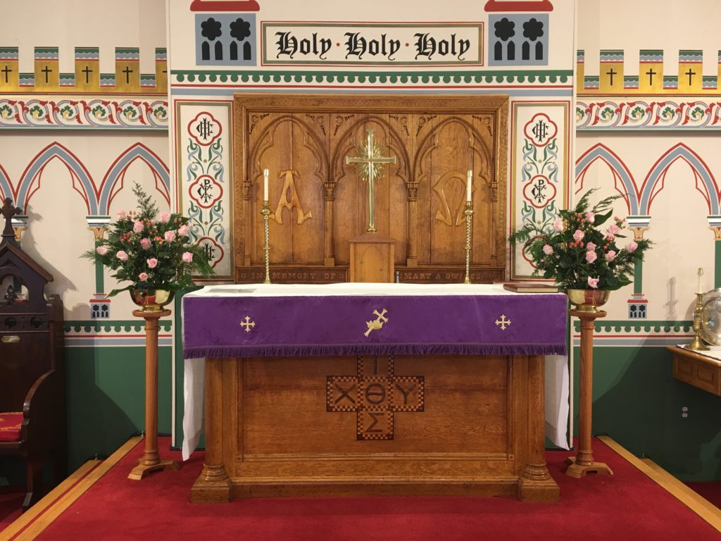 Altar Flowers — Gaudete Sunday, 15 December 2019